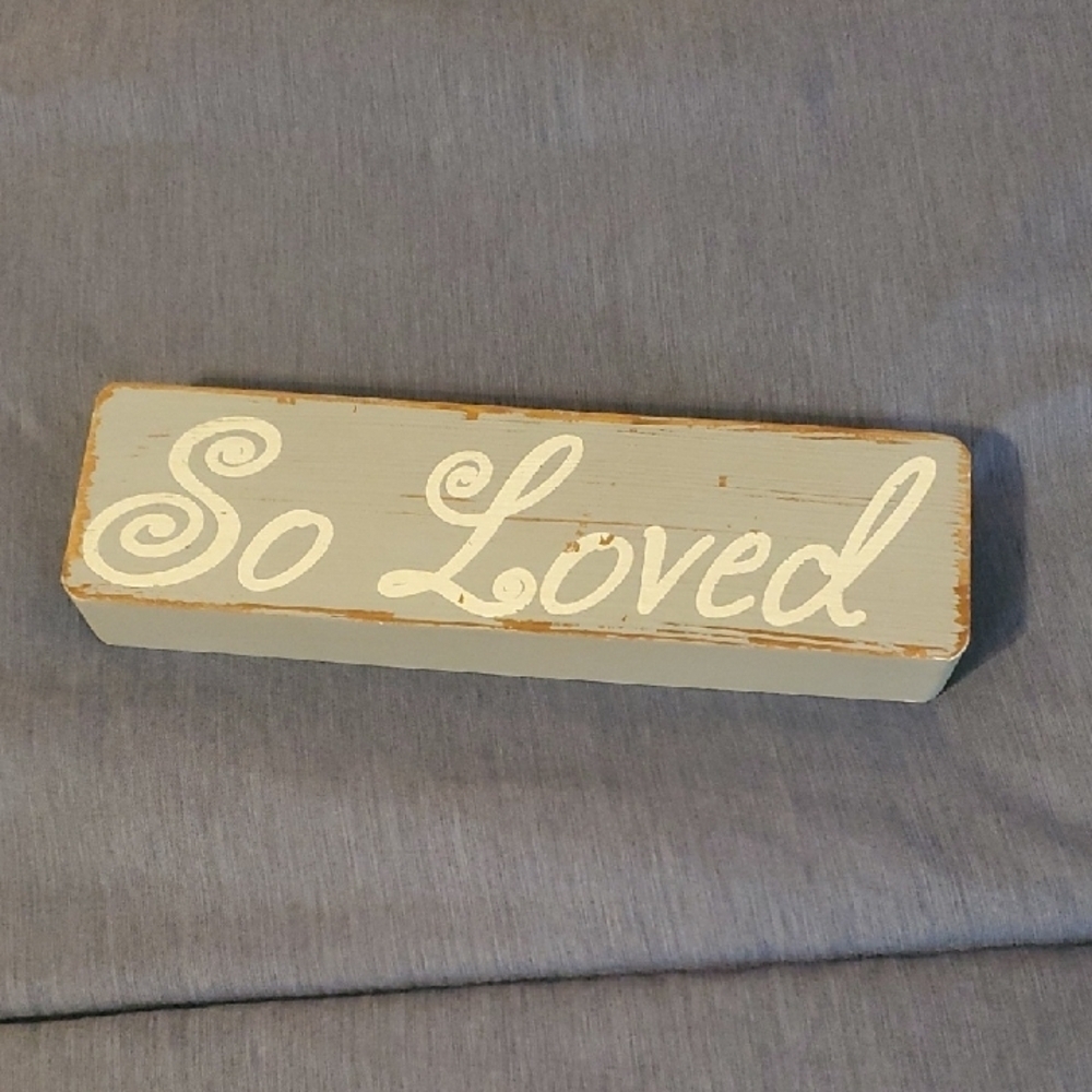 So Loved Wooden Sign Rounded Corners - Picture 3 of 10